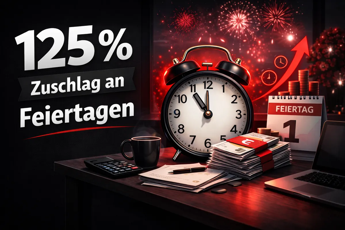 KI-generiertes Bild: 125 % Zuschlag an Feiertagen